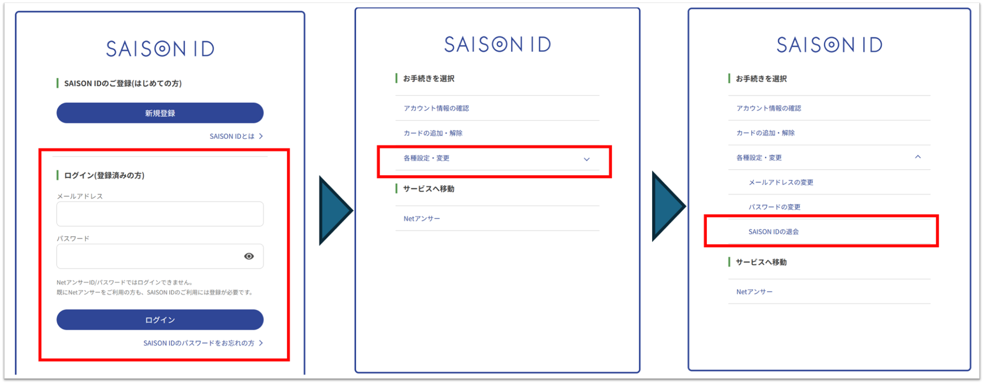 SAISON IDログイン